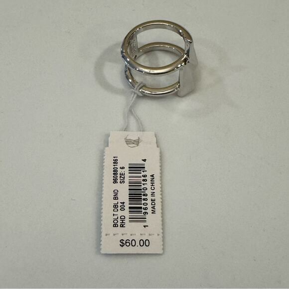 Kendra Scott Lightning Bolt Double Band Ring Size 6 - Picture 7 of 7